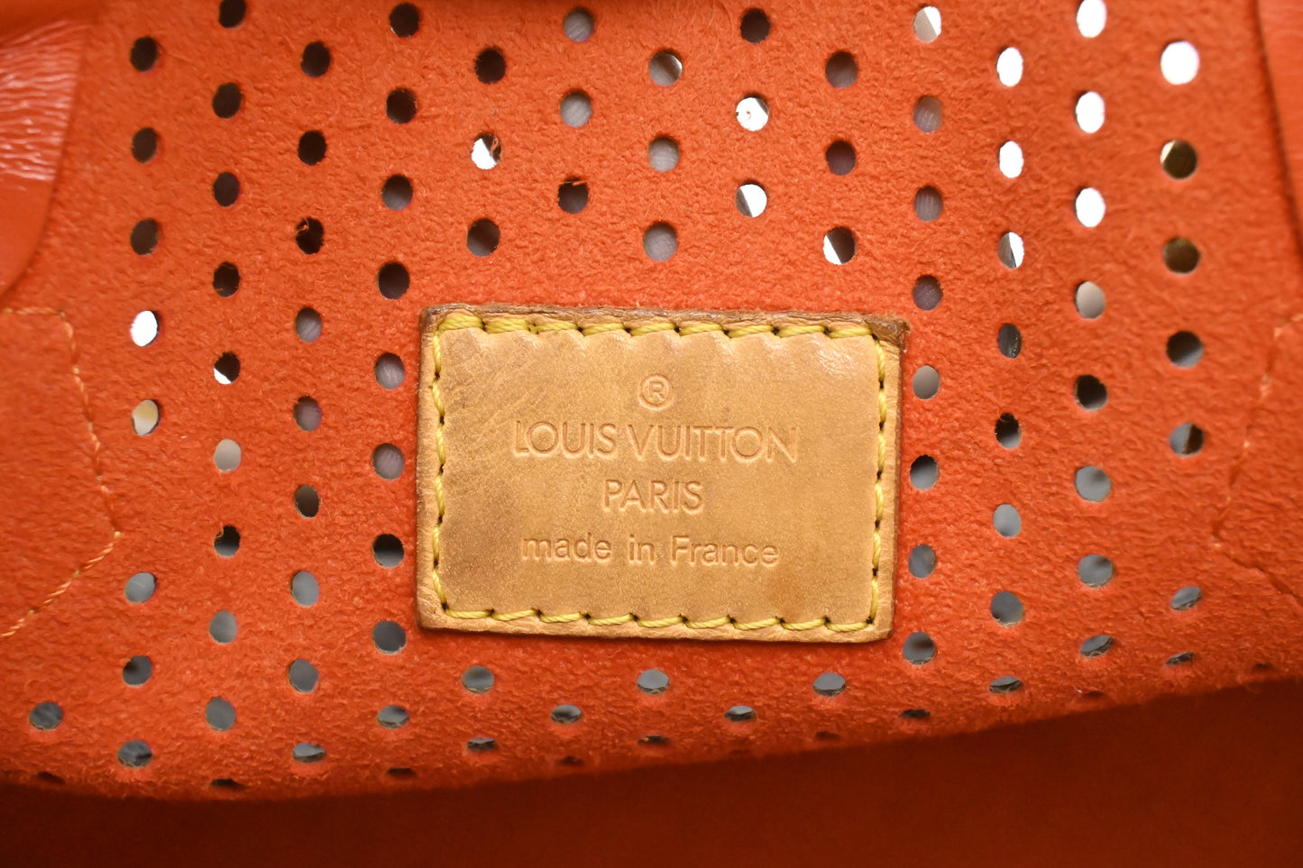Louis Vuitton Speedy 30 in Orange and Perforated Monogram Canvas