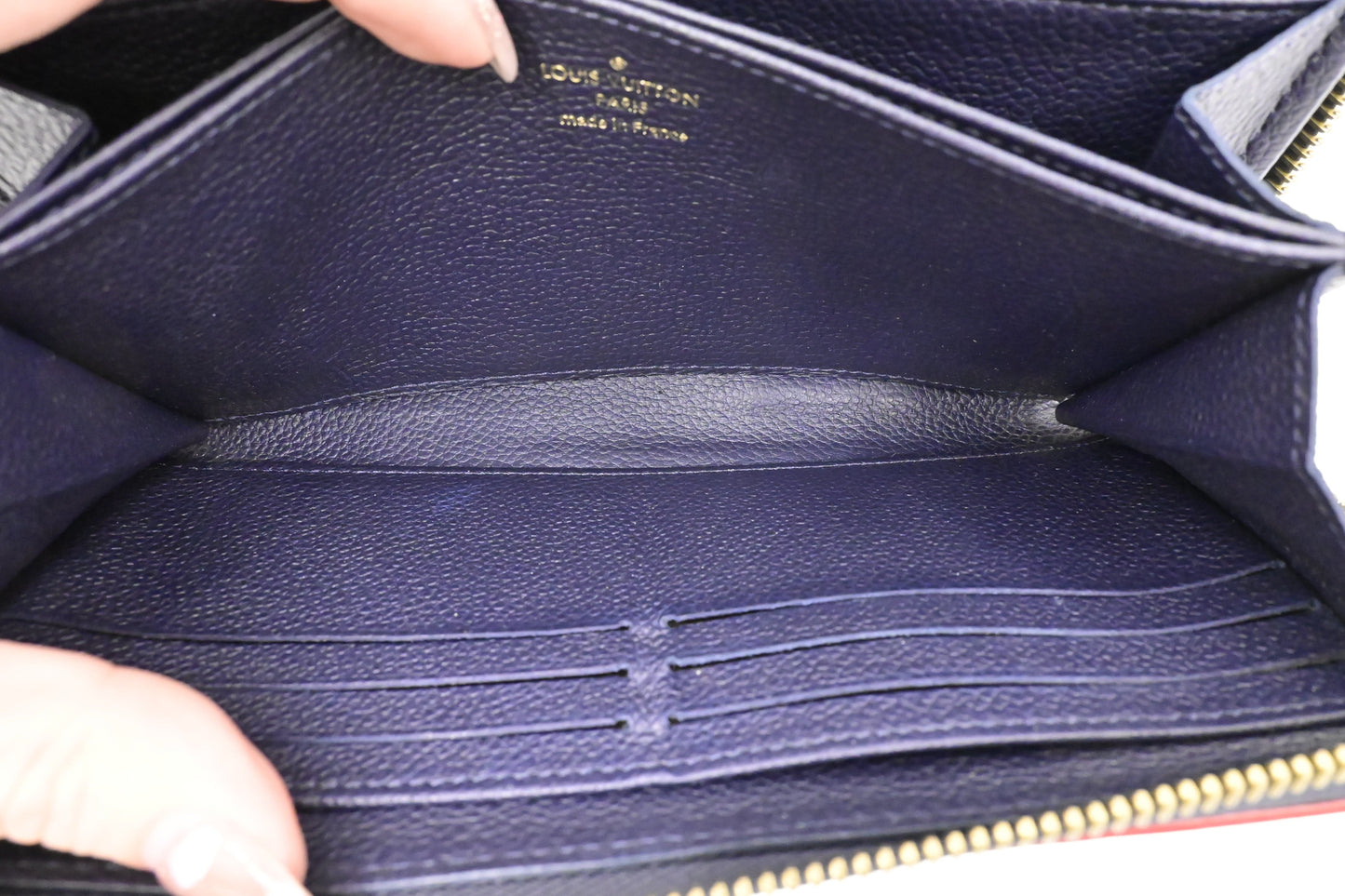 Louis Vuitton Zippy Long Wallet in Marine Rouge Empreinte Leather
