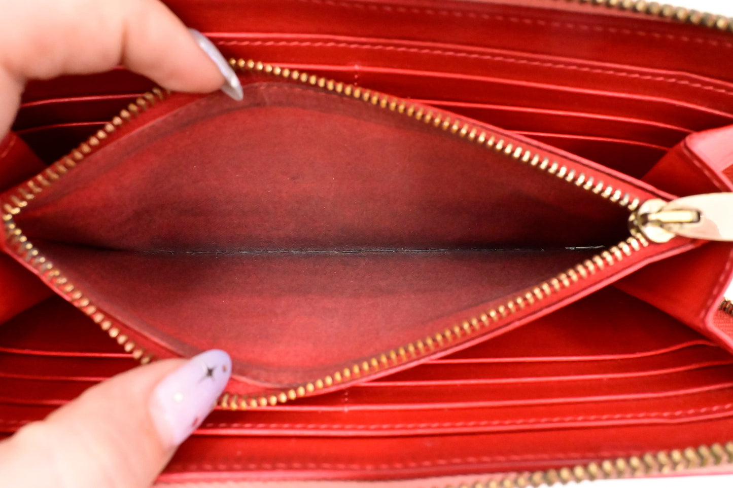 Louboutin Studded Long Zippy Wallet in Light Pink Leather