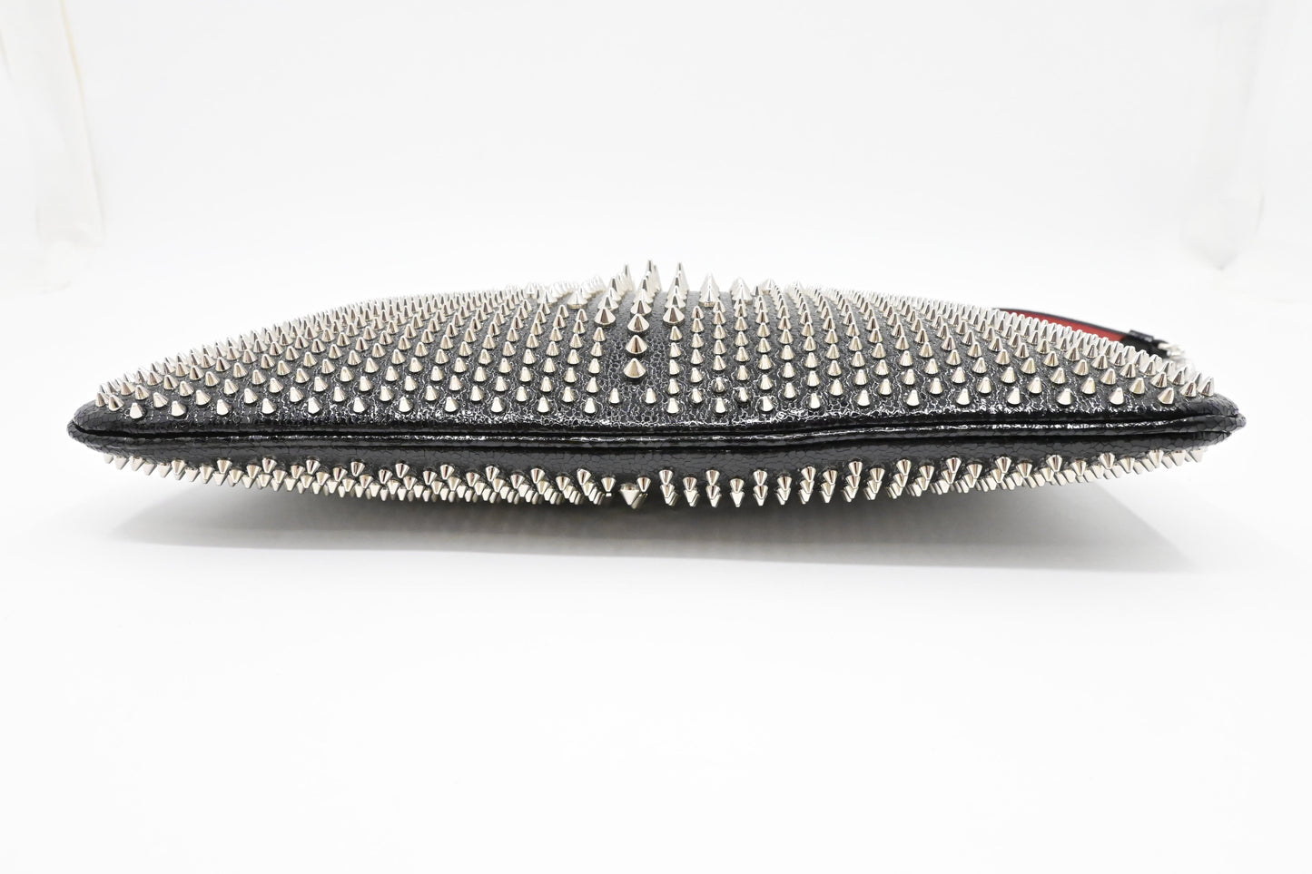 Louboutin Loubiposh Clutch in Black Spiked Leather