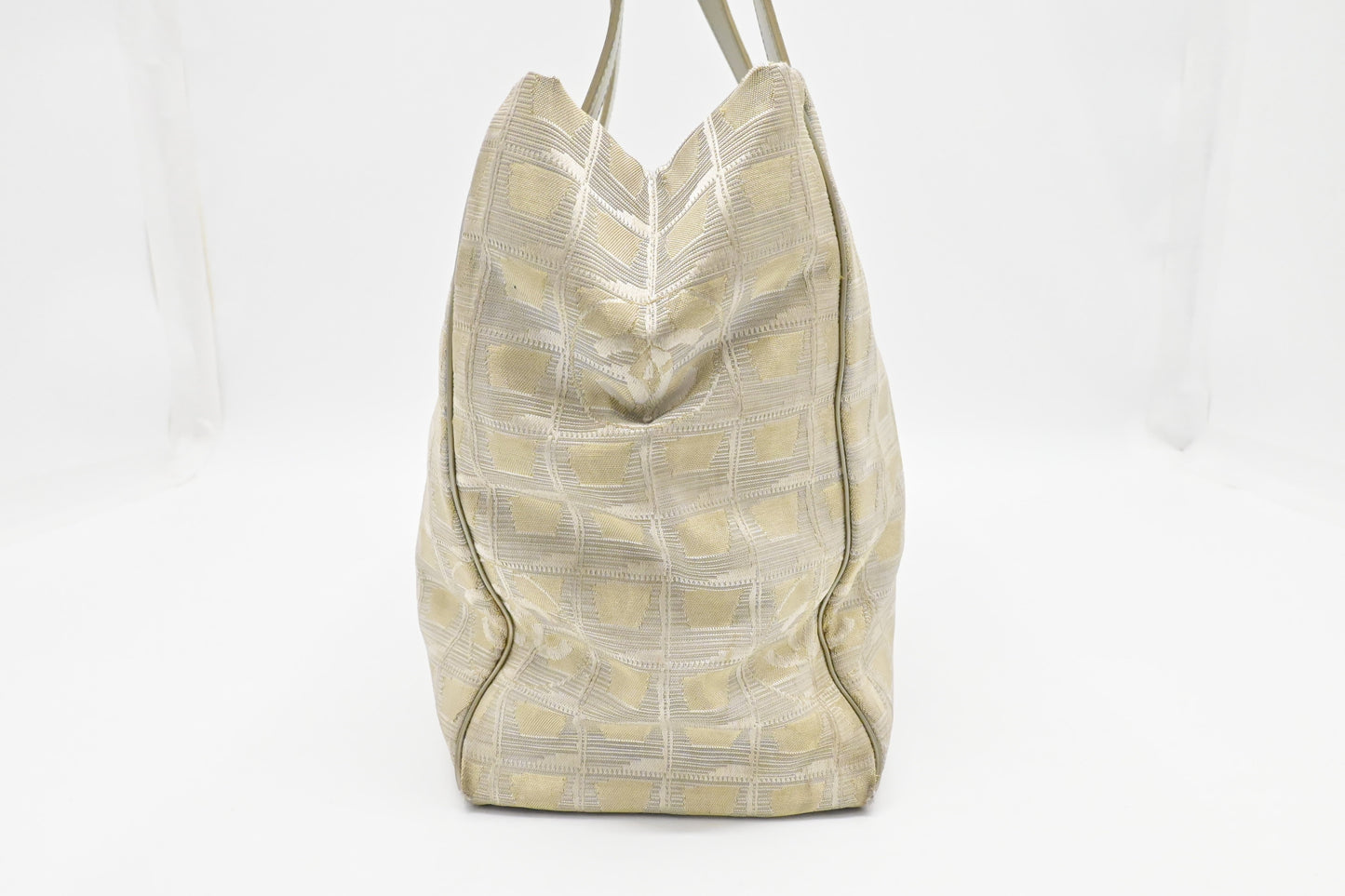 Chanel New Travel Line Tote in Champagne Canvas