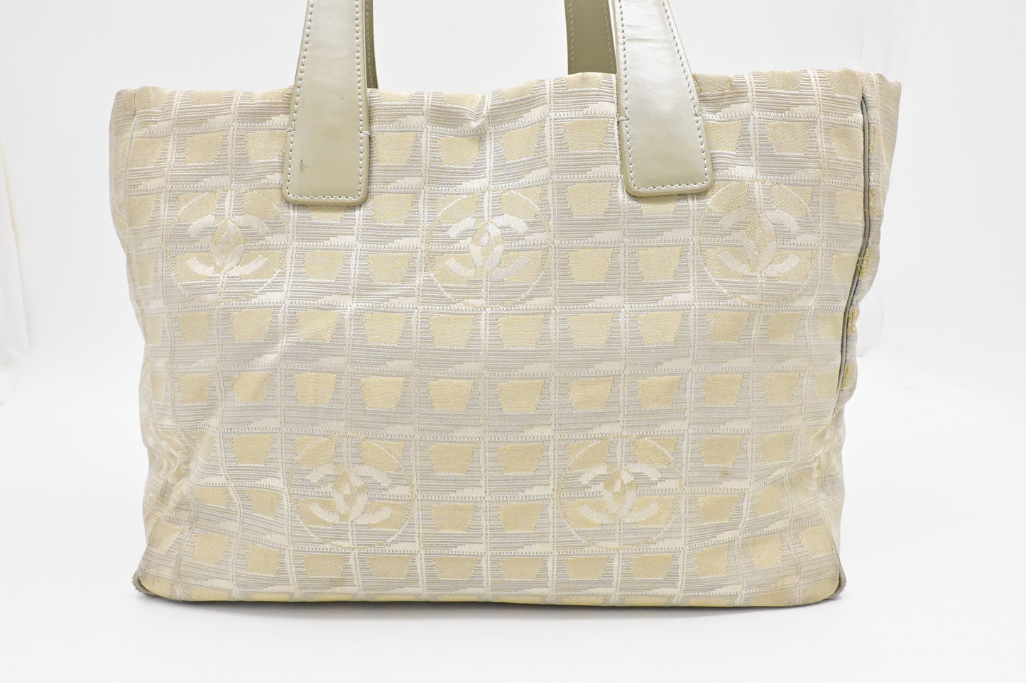 Chanel New Travel Line Tote in Champagne Canvas