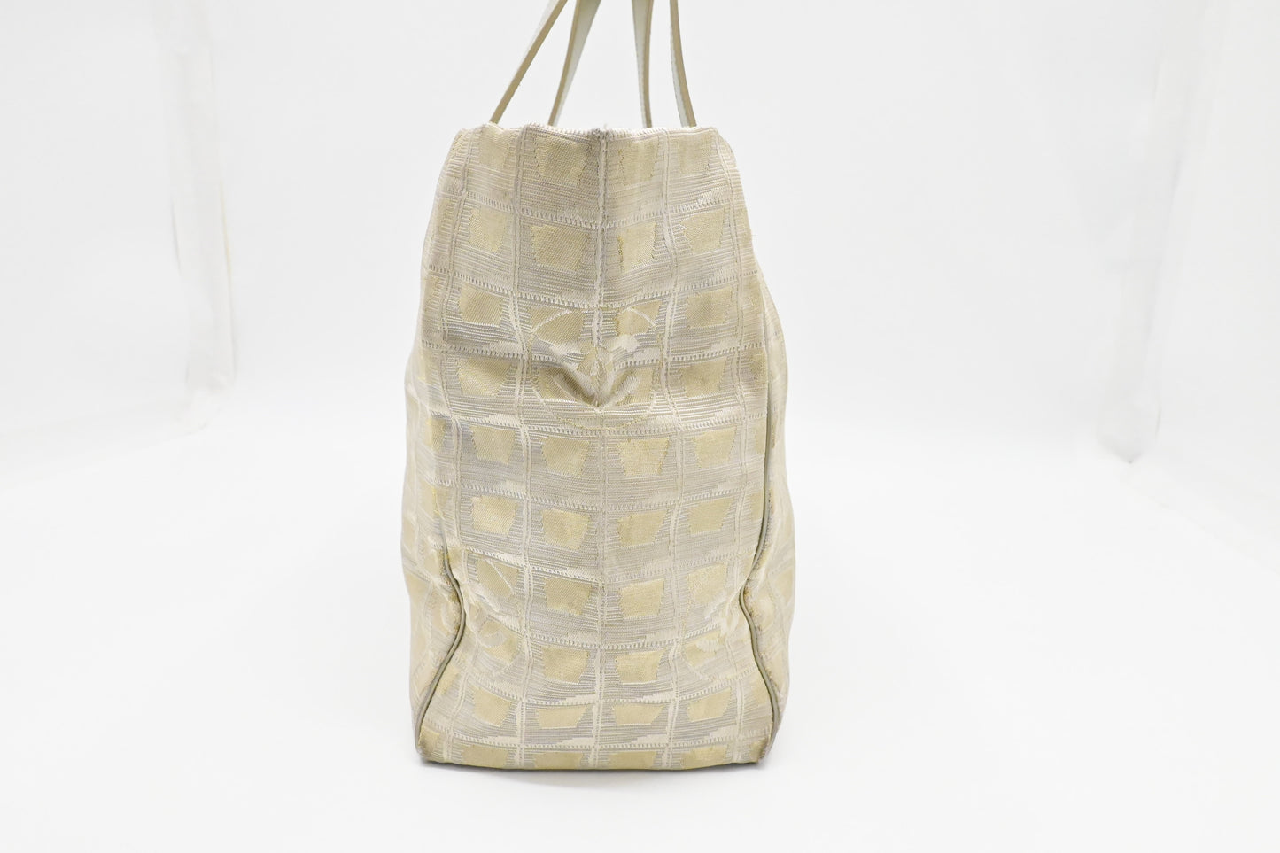 Chanel New Travel Line Tote in Champagne Canvas