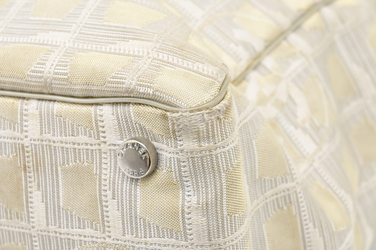 Chanel New Travel Line Tote in Champagne Canvas