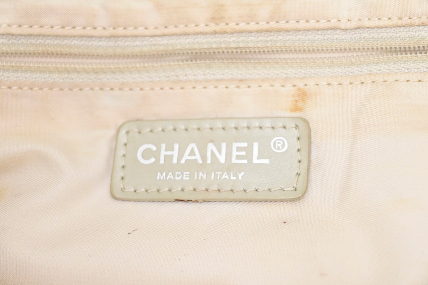 Chanel New Travel Line Tote in Champagne Canvas