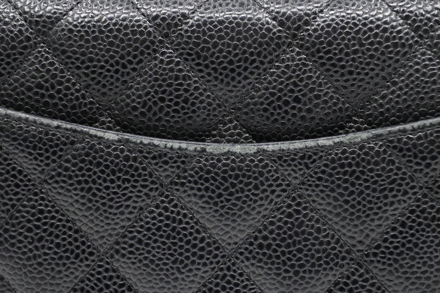 Chanel Wallet on Chain in Black Mattelassé Caviar Leather