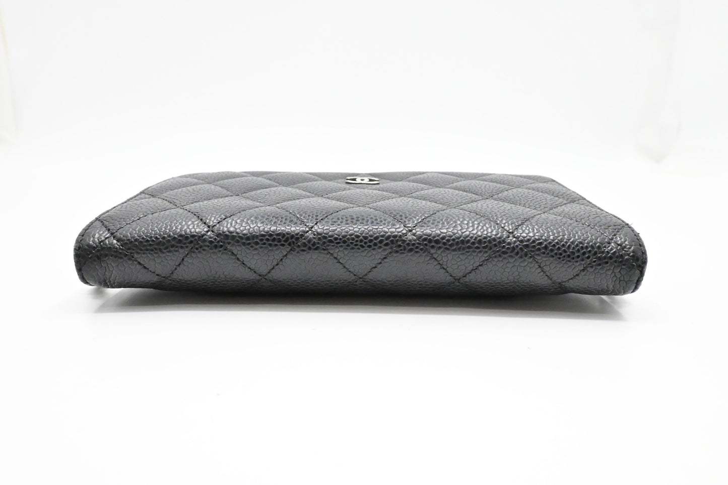 Chanel Wallet on Chain in Black Mattelassé Caviar Leather