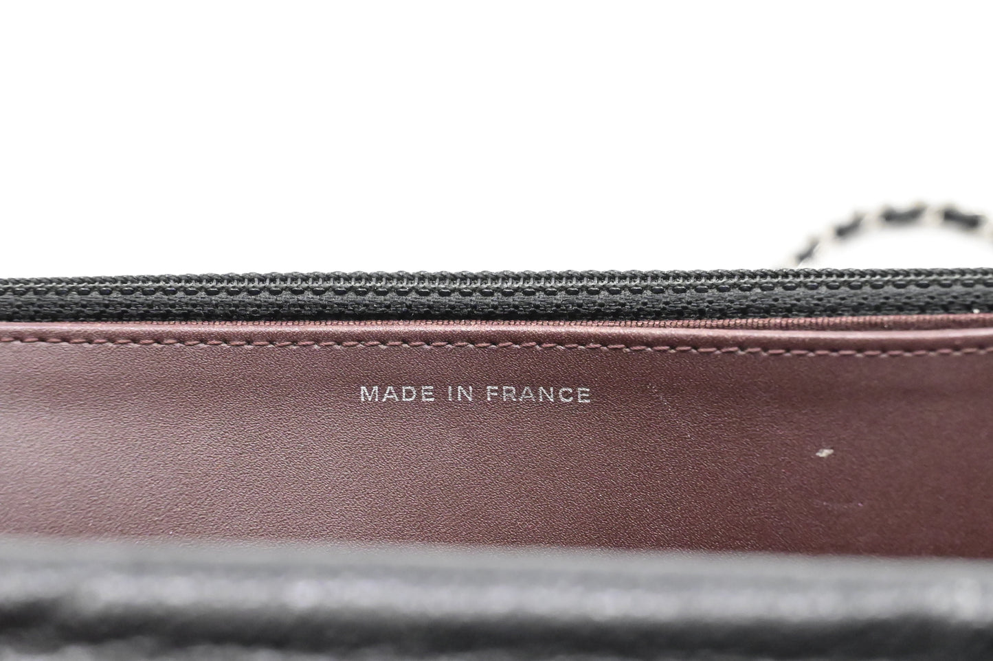 Chanel Wallet on Chain in Black Mattelassé Caviar Leather