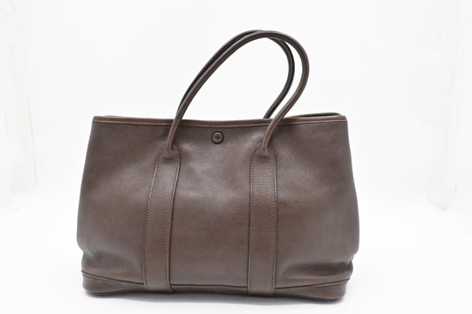 Hermes Bolduc Garden Party TPM in Chocolate Swift Leather