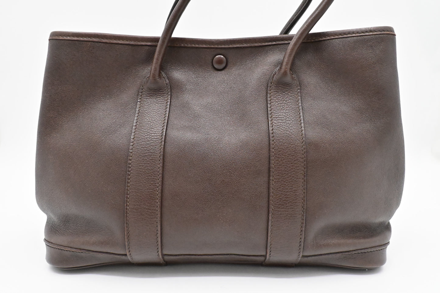 Hermes Bolduc Garden Party TPM in Chocolate Swift Leather