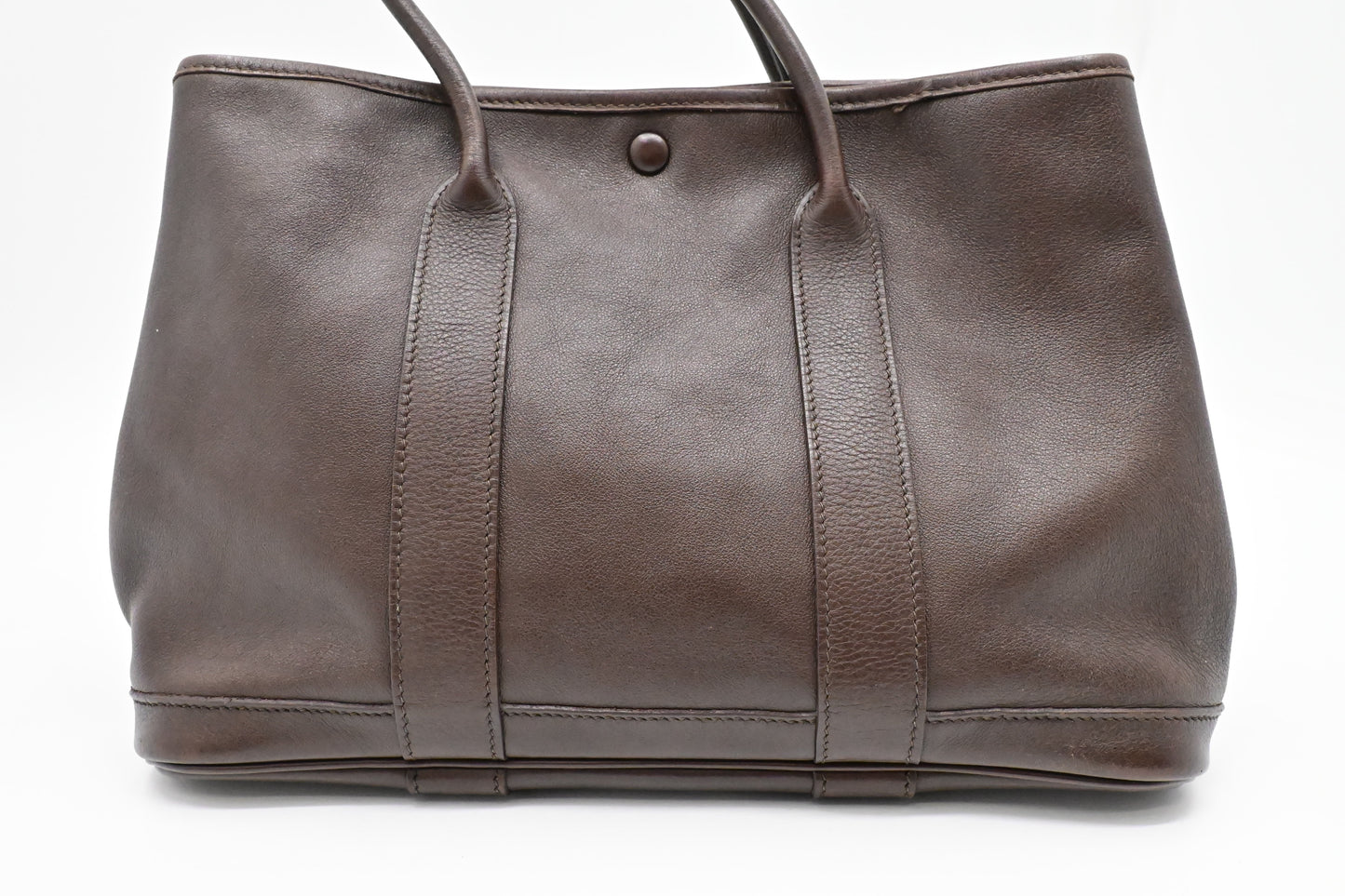 Hermes Bolduc Garden Party TPM in Chocolate Swift Leather