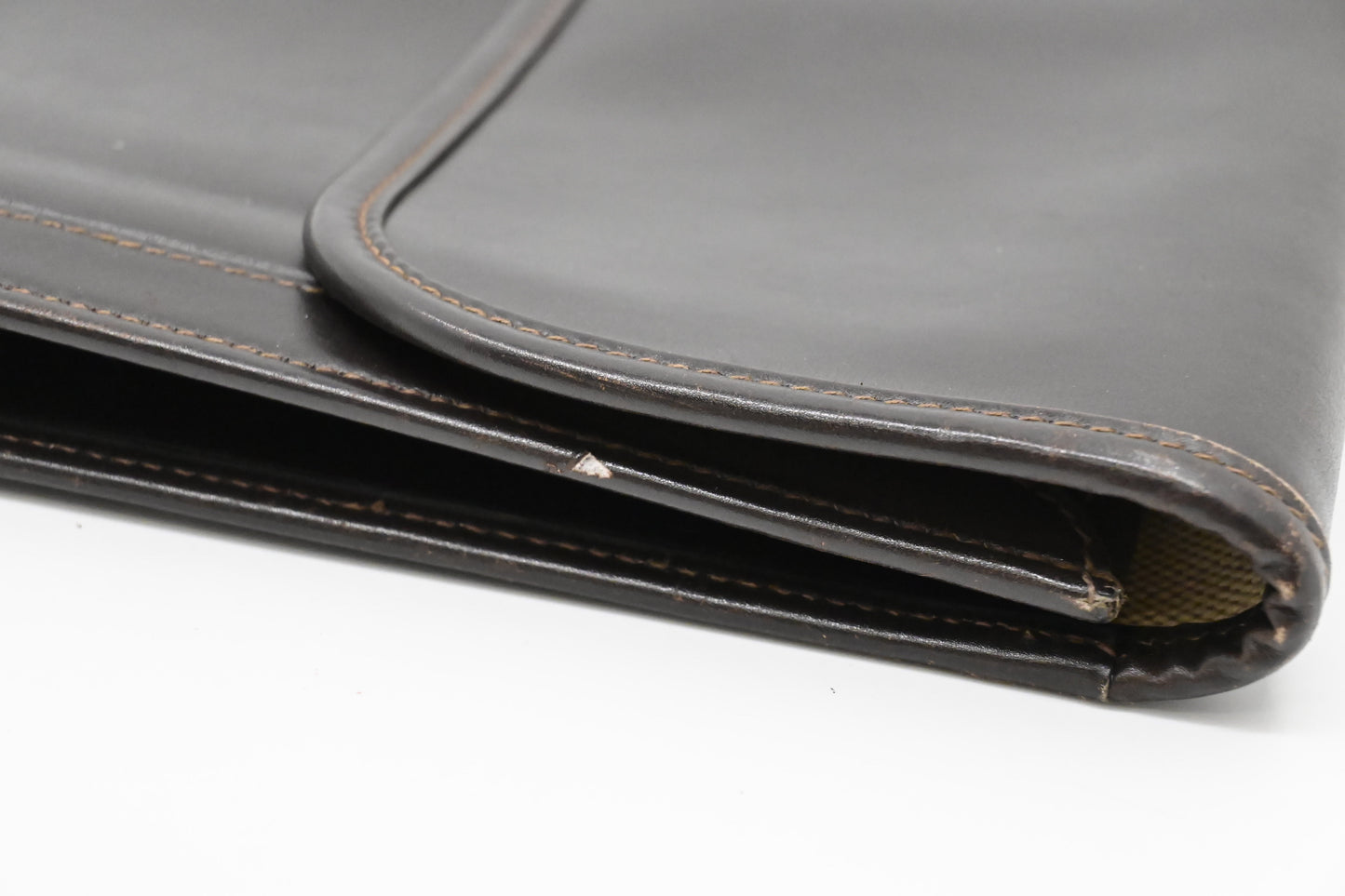 Hermes Jige GM in Dark Brown Box Calf Leather