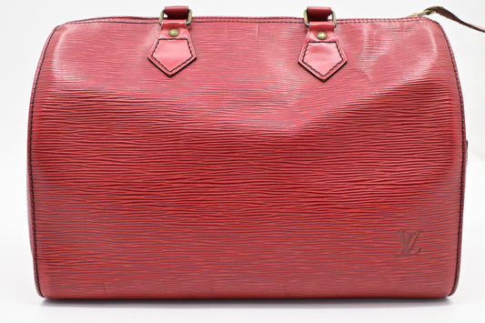 Louis Vuitton Speedy 30 in Red Epi Leather