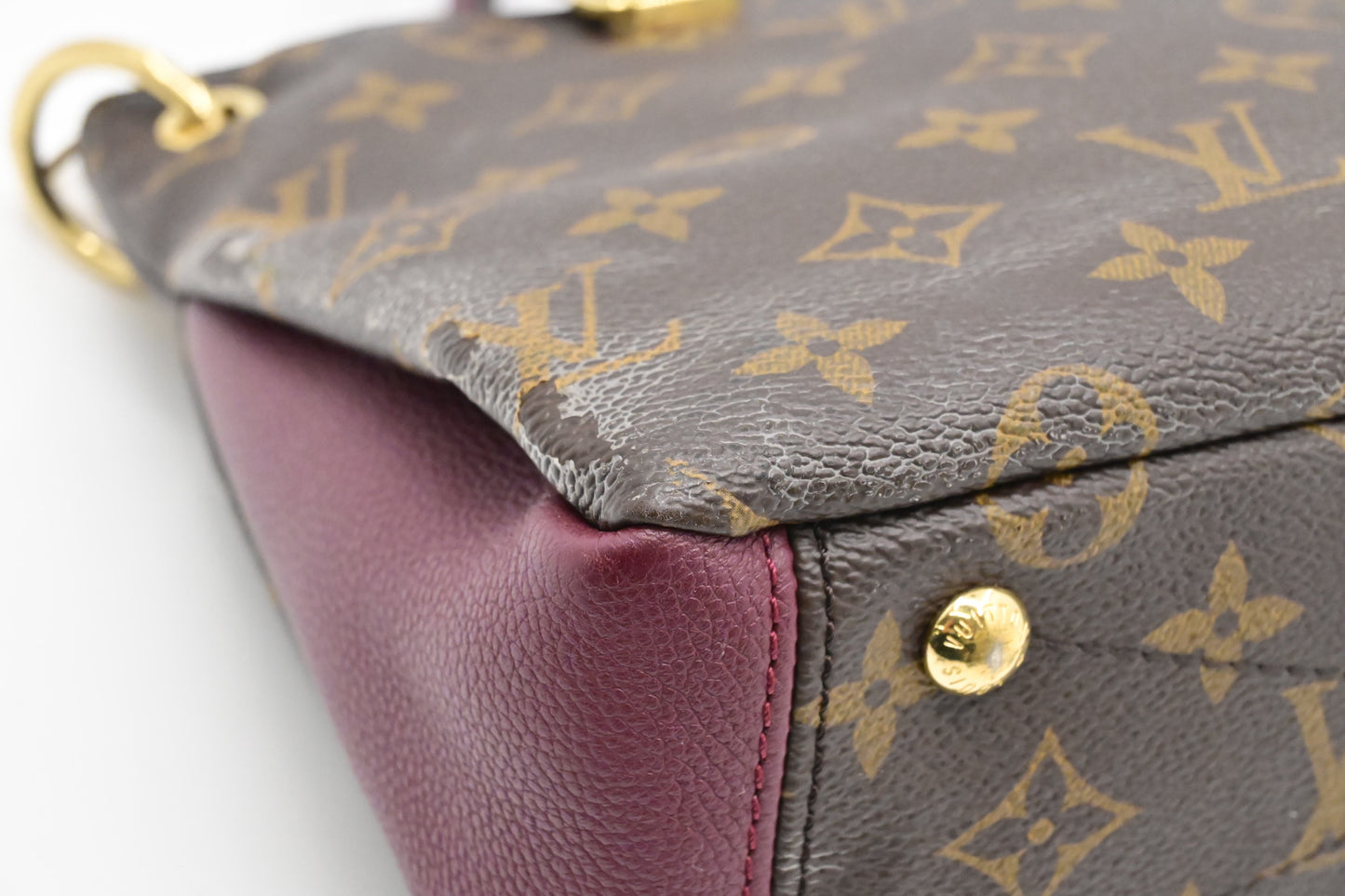 Louis Vuitton Pallas BB in Monogram Canvas & Raisin Leather