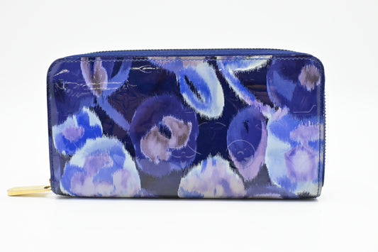 Louis Vuitton Long Zippy Wallet in Ikat Grand Blue Vernis Leather