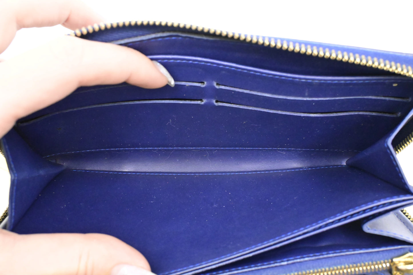 Louis Vuitton Long Zippy Wallet in Ikat Grand Blue Vernis Leather
