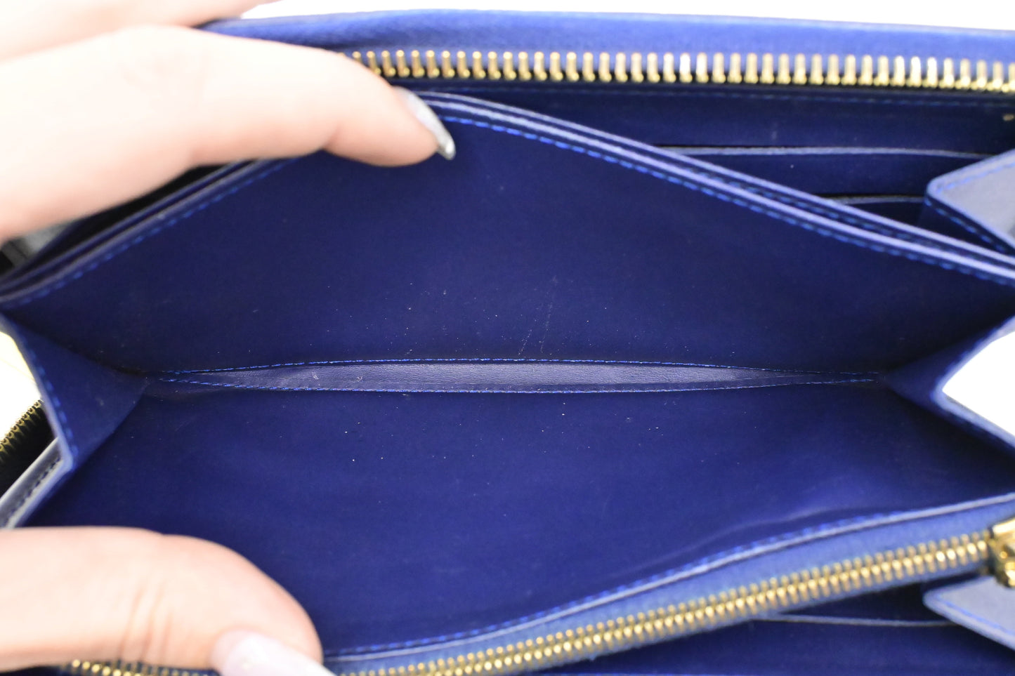 Louis Vuitton Long Zippy Wallet in Ikat Grand Blue Vernis Leather