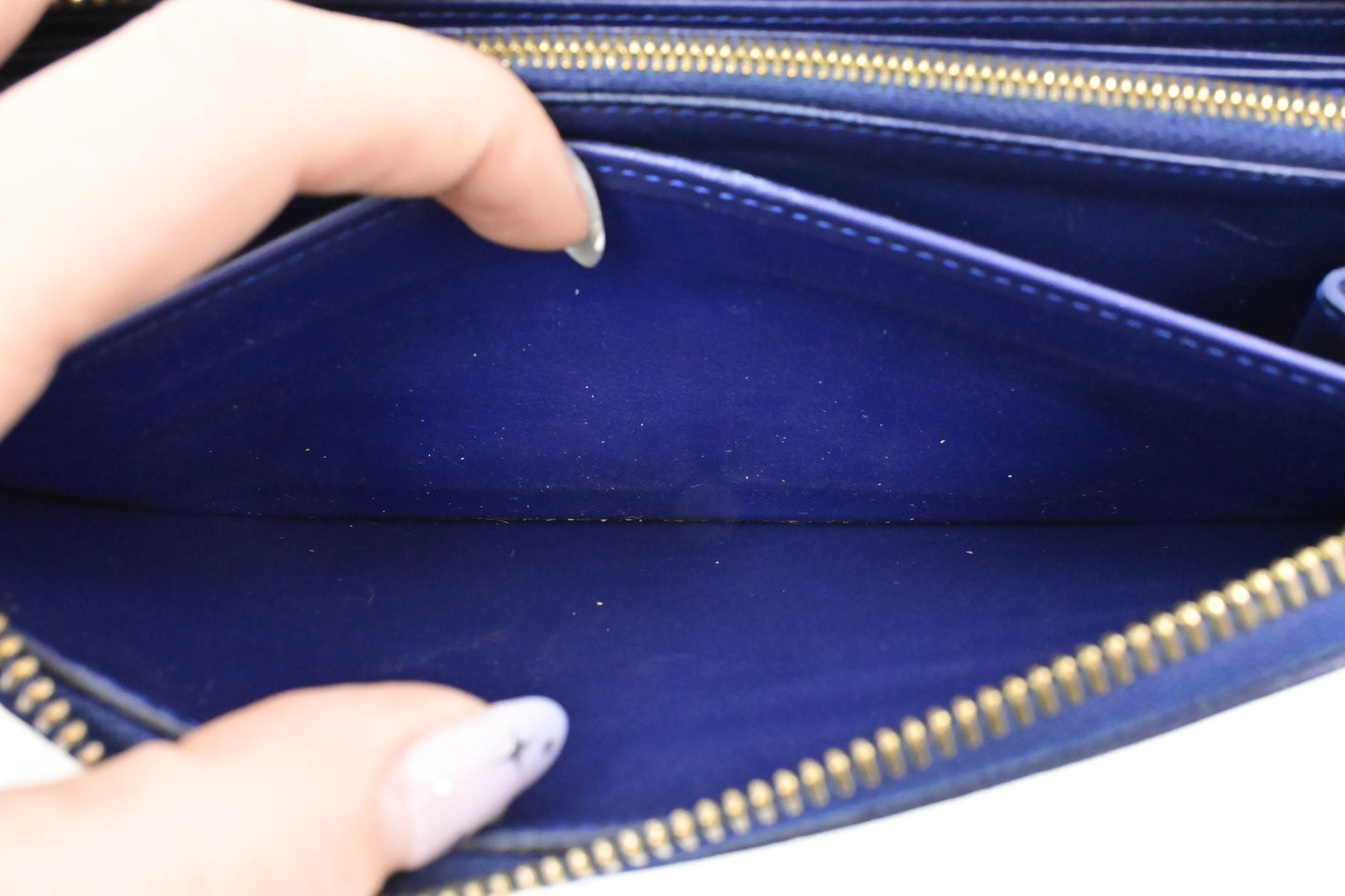 Louis Vuitton Long Zippy Wallet in Ikat Grand Blue Vernis Leather