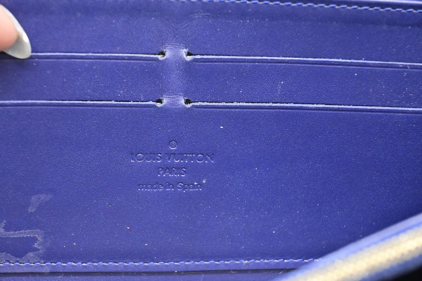 Louis Vuitton Long Zippy Wallet in Ikat Grand Blue Vernis Leather