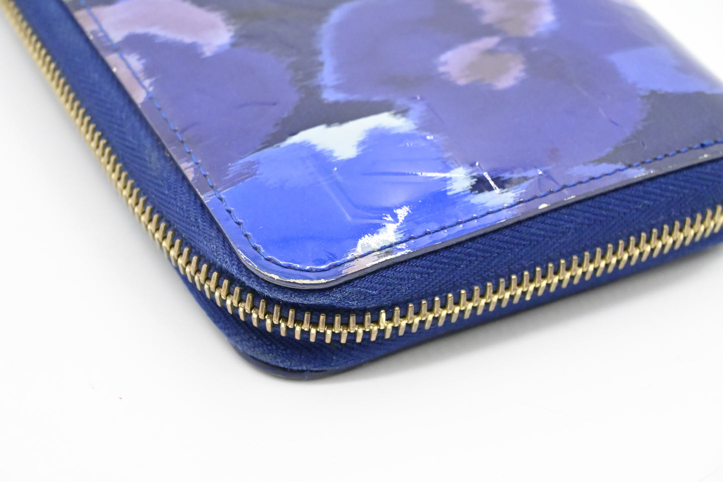 Louis Vuitton Long Zippy Wallet in Ikat Grand Blue Vernis Leather
