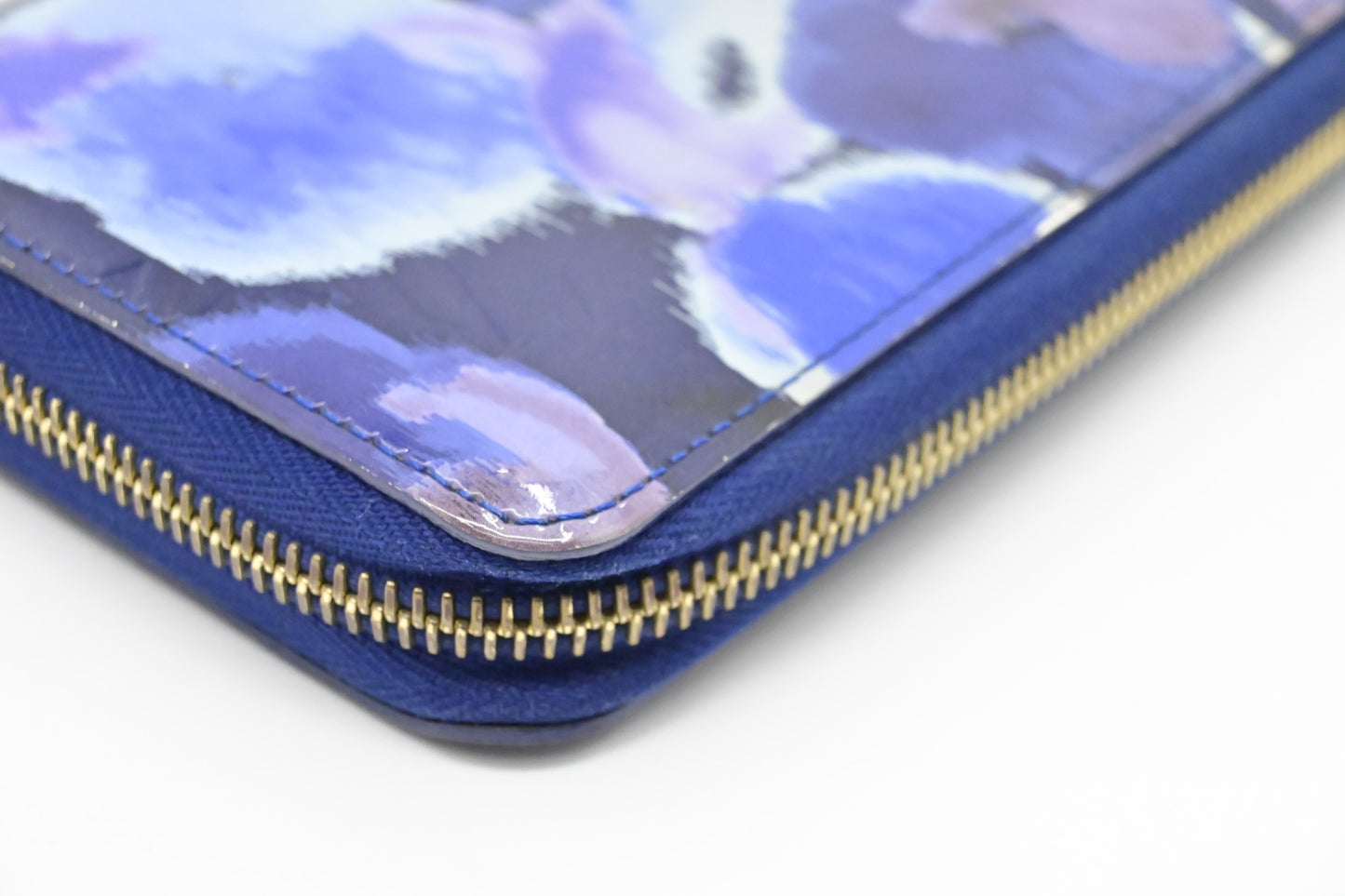 Louis Vuitton Long Zippy Wallet in Ikat Grand Blue Vernis Leather