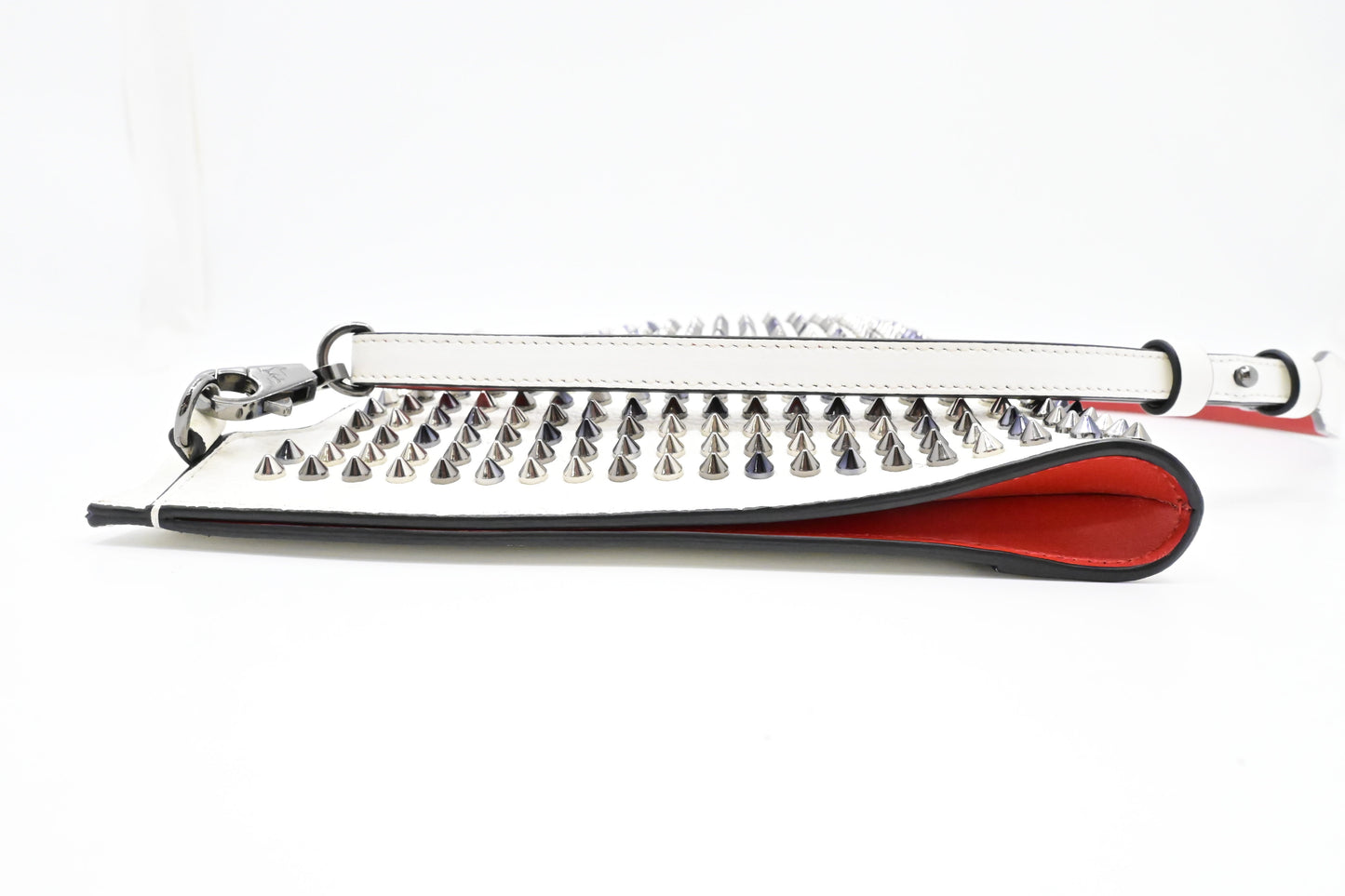 Louboutin Skypouch Crossbody in White Leather