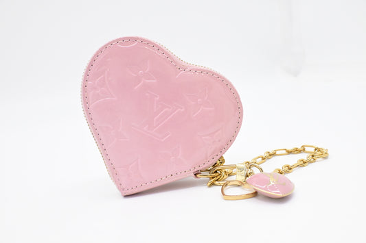 Louis Vuitton Heart Coin Case in Pink Vernis Leather