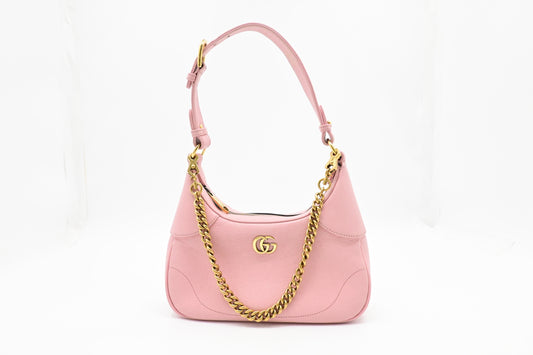 Gucci Aphrodite Shoulder Bag in Pink Leather