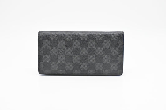 Louis Vuitton Brazza Wallet in Damier Graphite Canvas