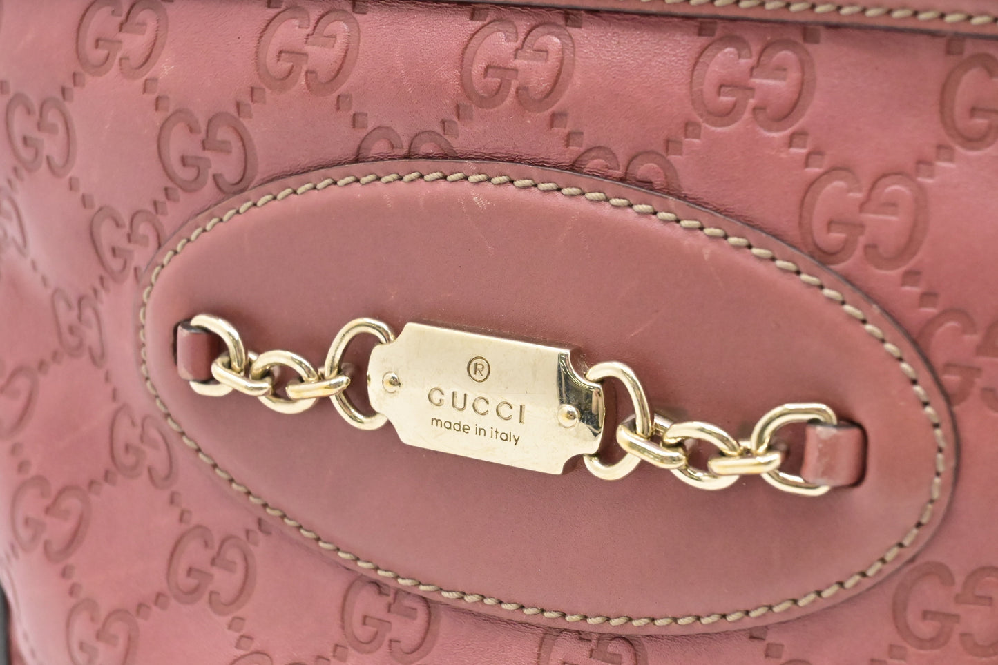 Gucci Hand Tote in Pink Guccissima Leather