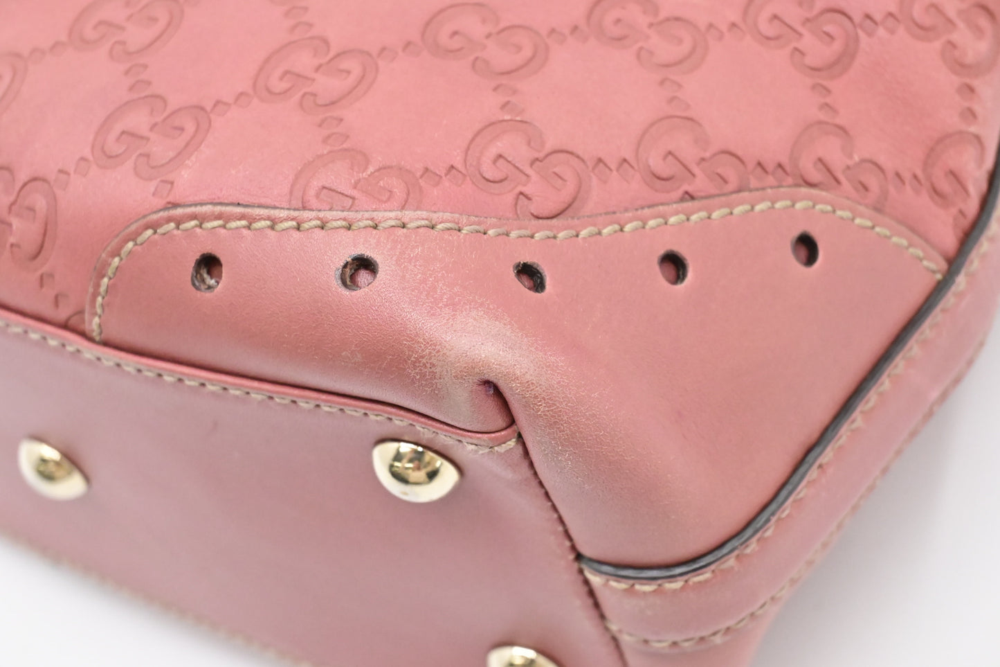 Gucci Hand Tote in Pink Guccissima Leather