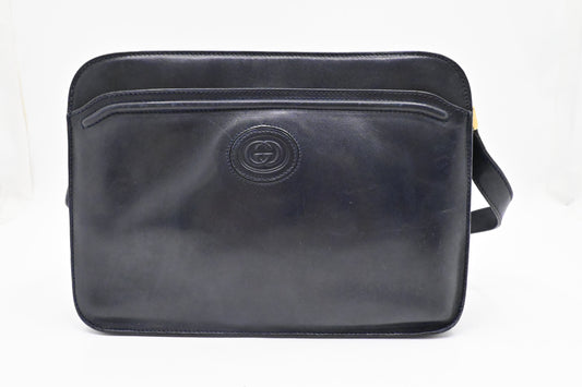 Gucci Crossbody Bag in Dark Navy Blue Leather