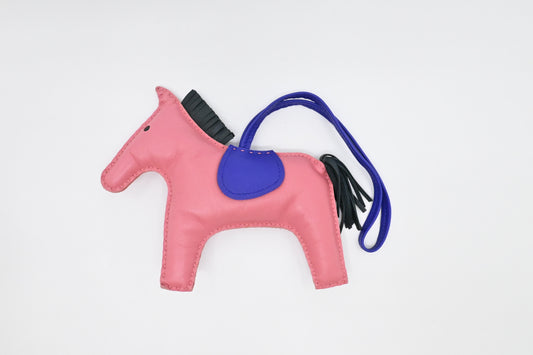 Hermes Rodeo GM Charm in Pink Leather