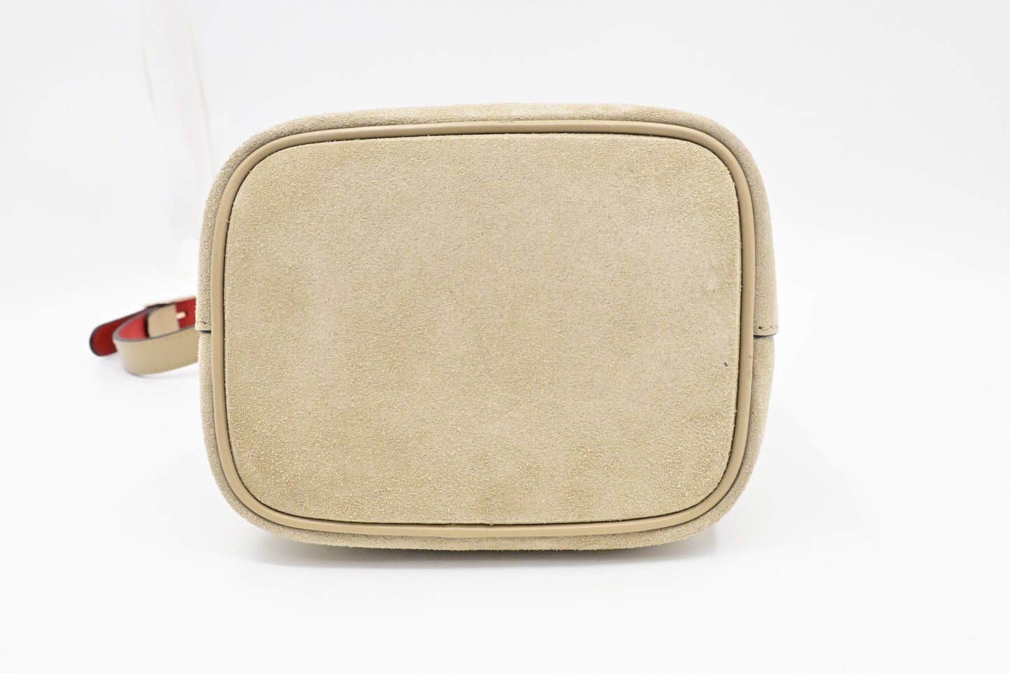 Louboutin Carasky Mini Shoulder Bag in Beige Suede Leather