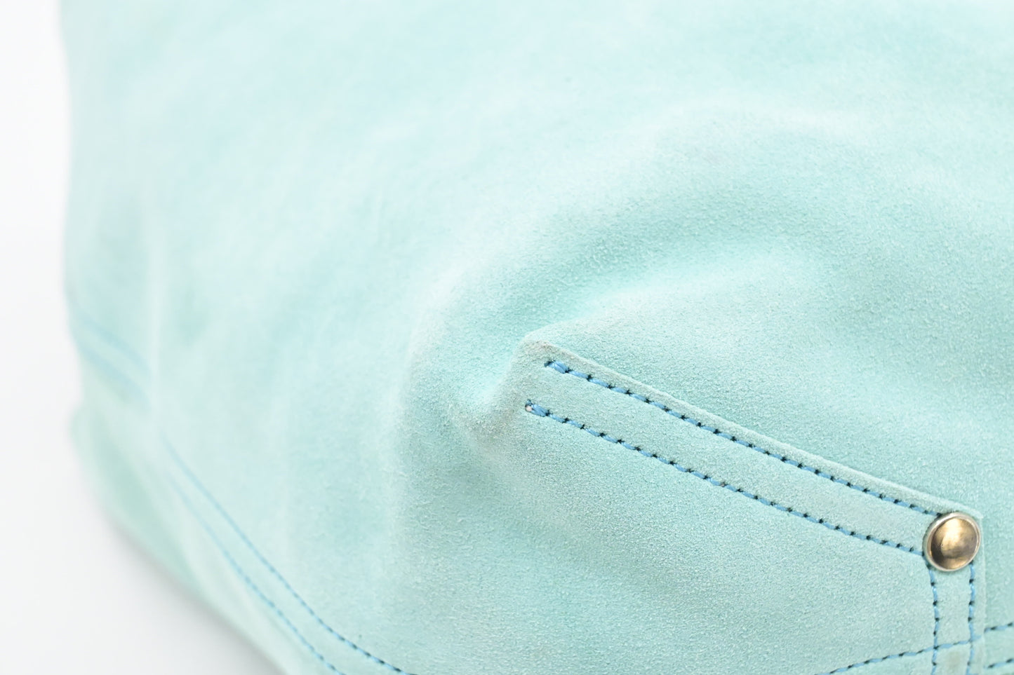 Tiffany & Co. Small Reversible Tote in Silver & Blue Leather