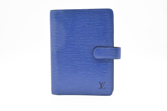 Louis Vuitton Agenda MM in Epi Blue Leather