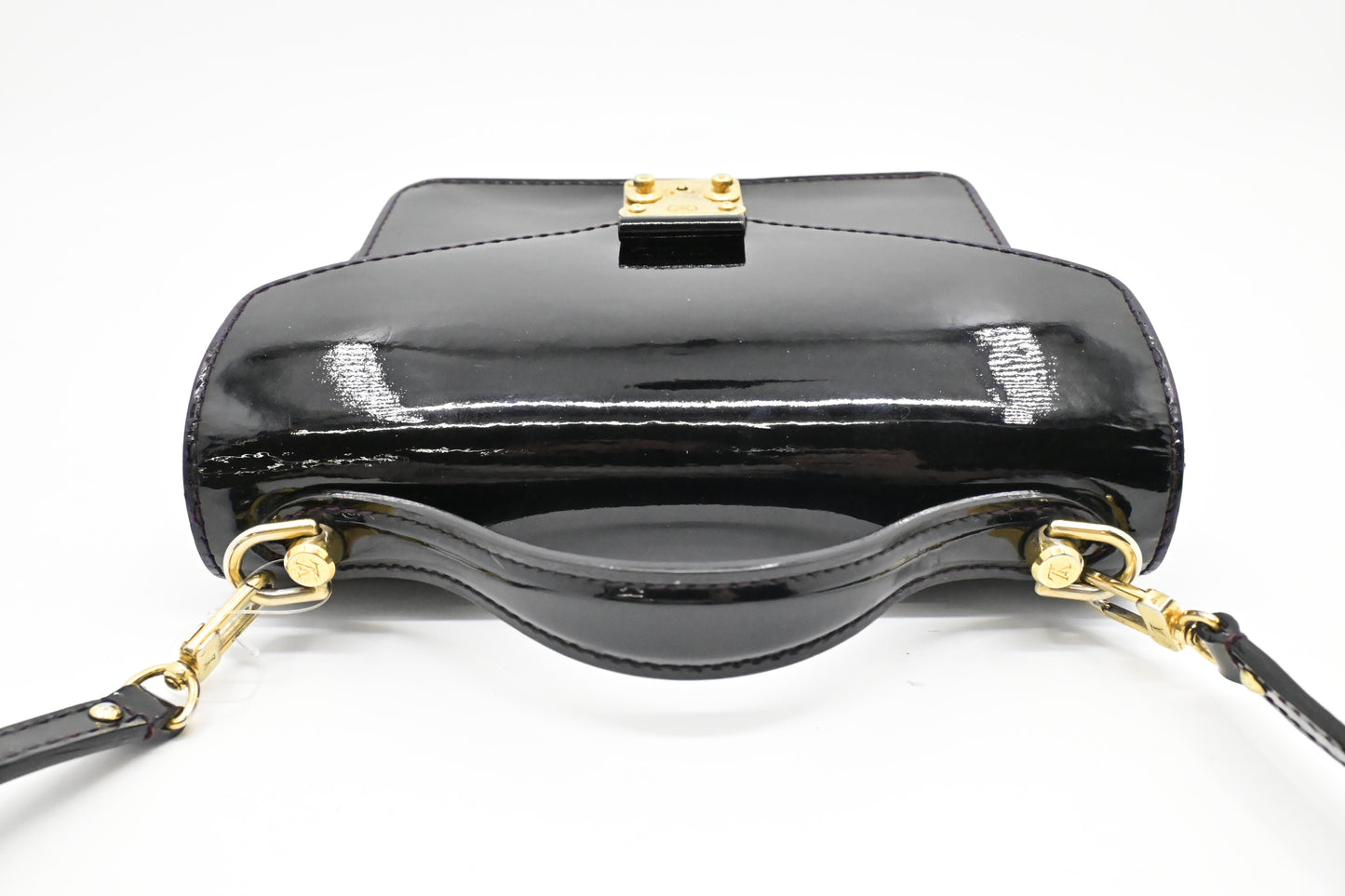 Louis Vuitton Monceau BB in Black Vernis Leather