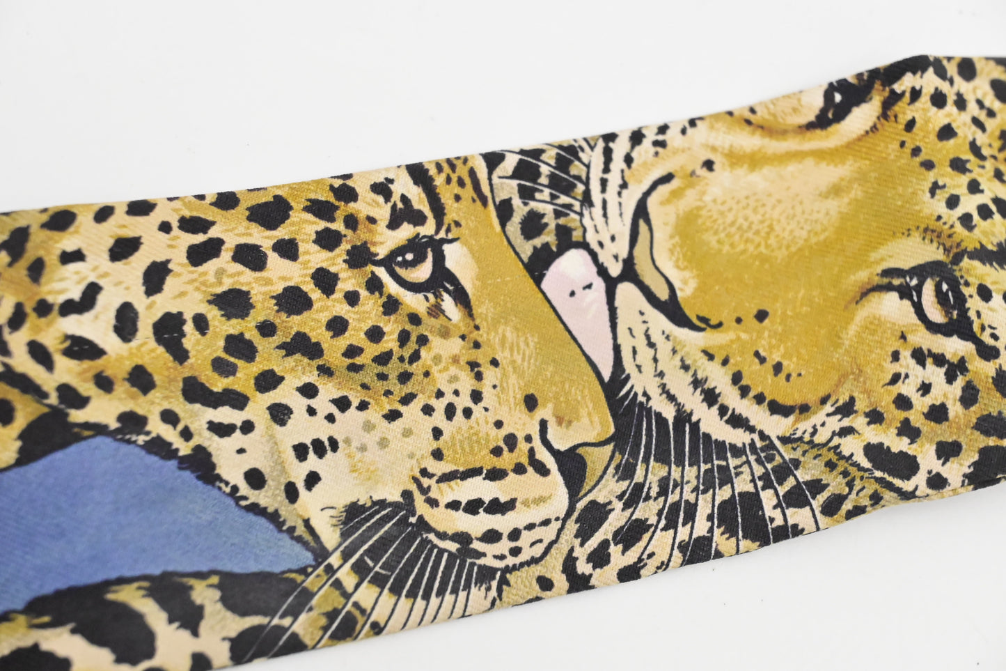 Hermes 'Jungle Love' Twilly in Blue Silk