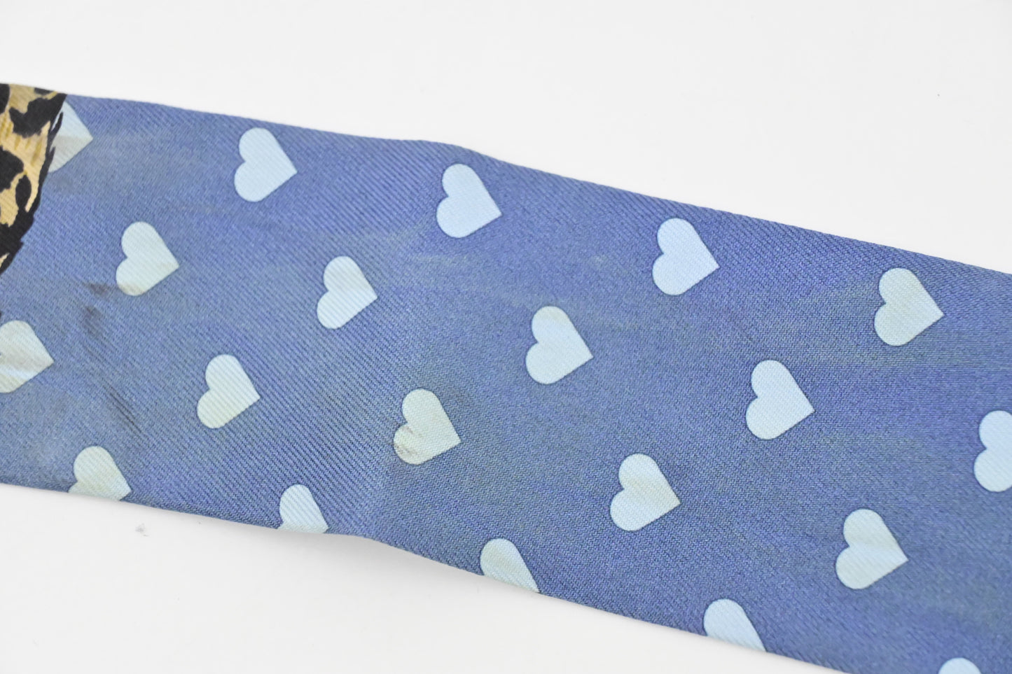 Hermes 'Jungle Love' Twilly in Blue Silk