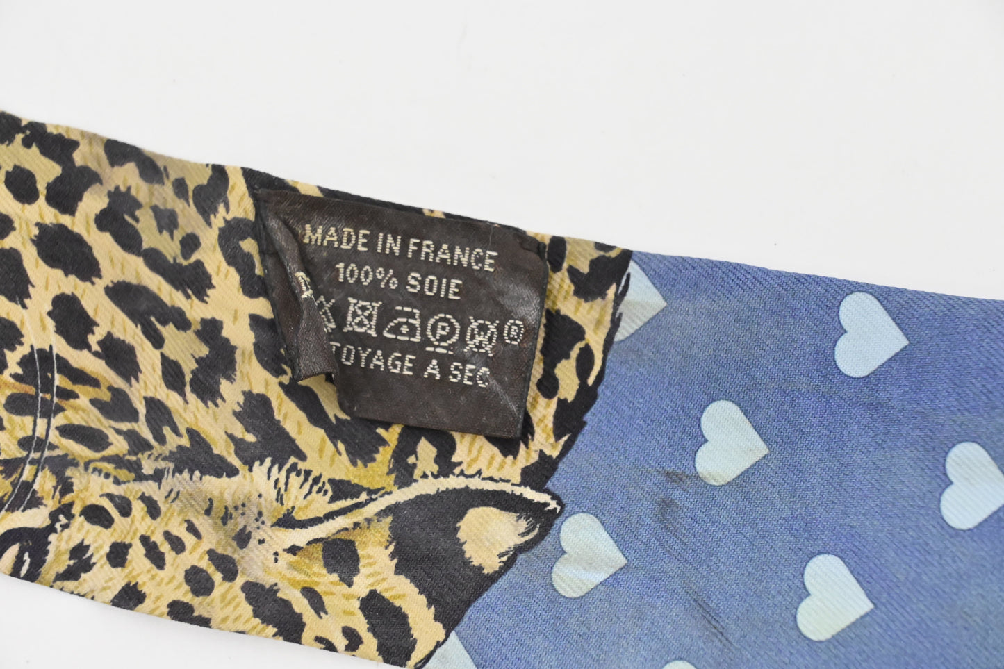 Hermes 'Jungle Love' Twilly in Blue Silk