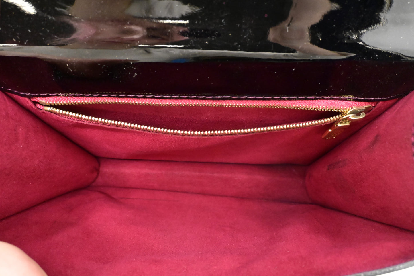 Louis Vuitton Monceau BB in Black Vernis Leather