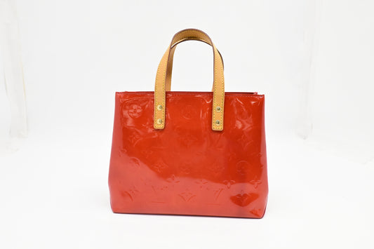 Louis Vuitton Reade PM in Rouge Grenadine Vernis Leather
