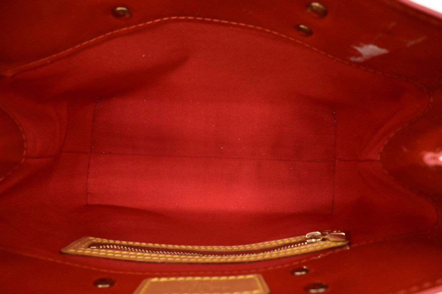Louis Vuitton Reade PM in Rouge Grenadine Vernis Leather