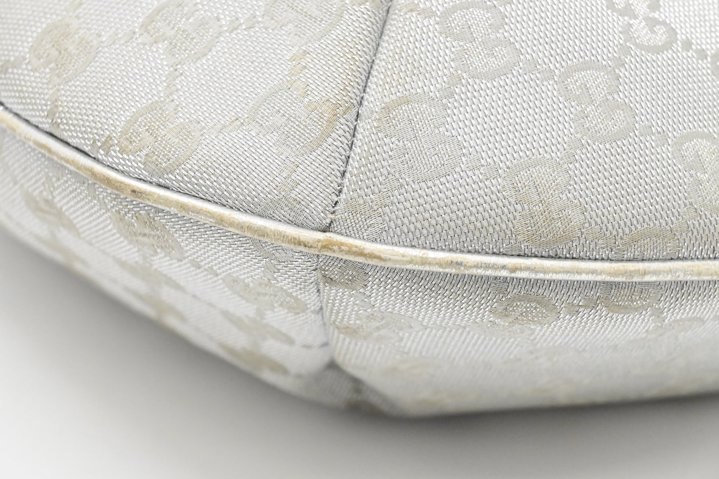 Gucci Crossbody Hobo Bag in Silver GG Canvas