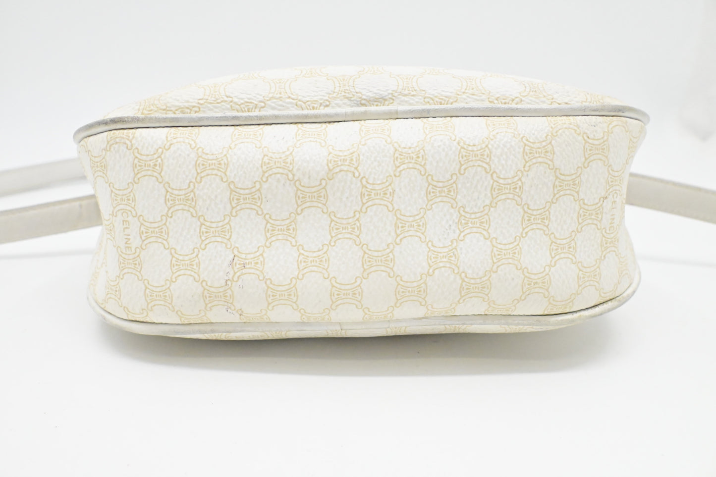 Celine Crossbody in White Macadam Canvas