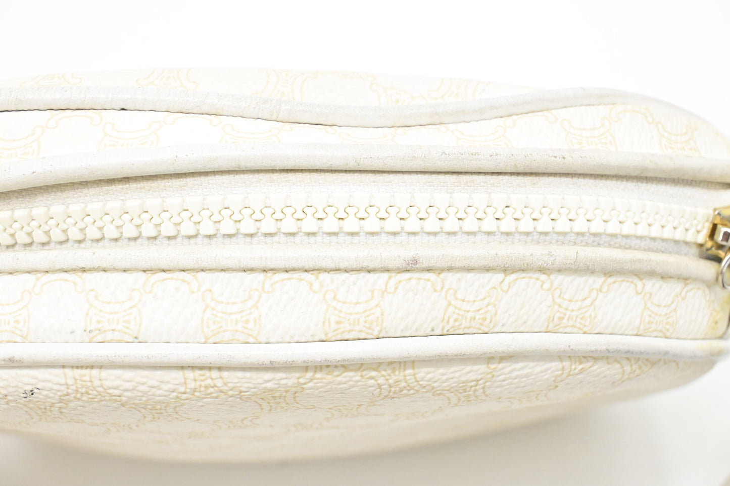 Celine Crossbody in White Macadam Canvas