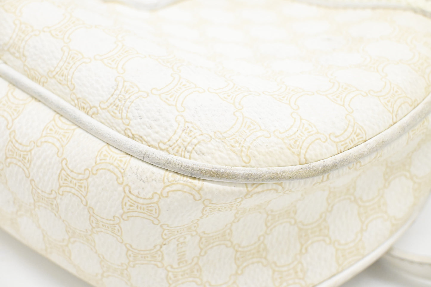Celine Crossbody in White Macadam Canvas
