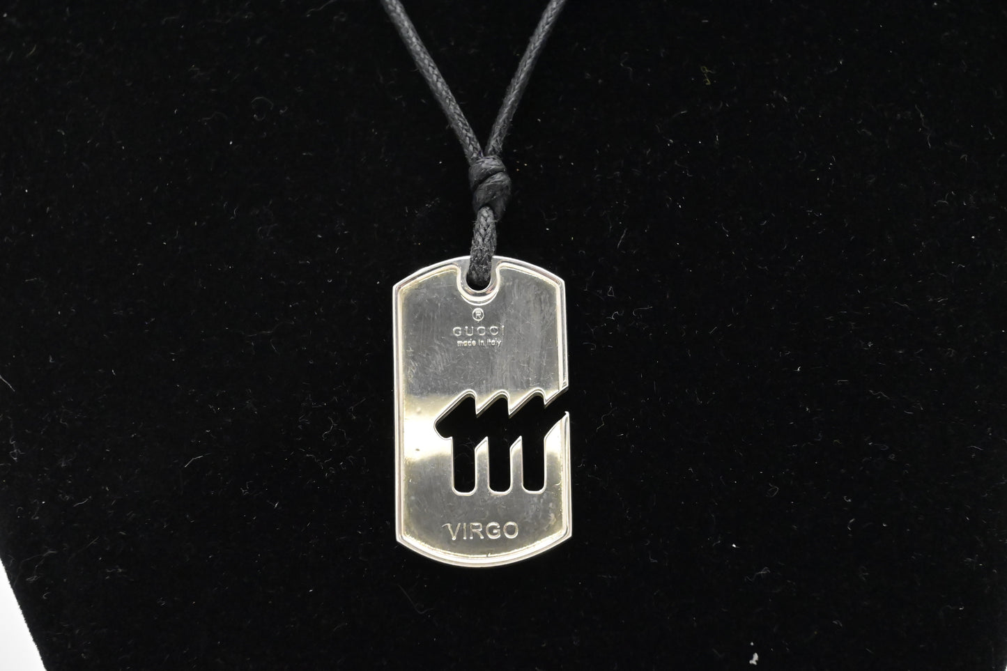 Gucci Virgo Dog Tag Necklace in Sterling Silver