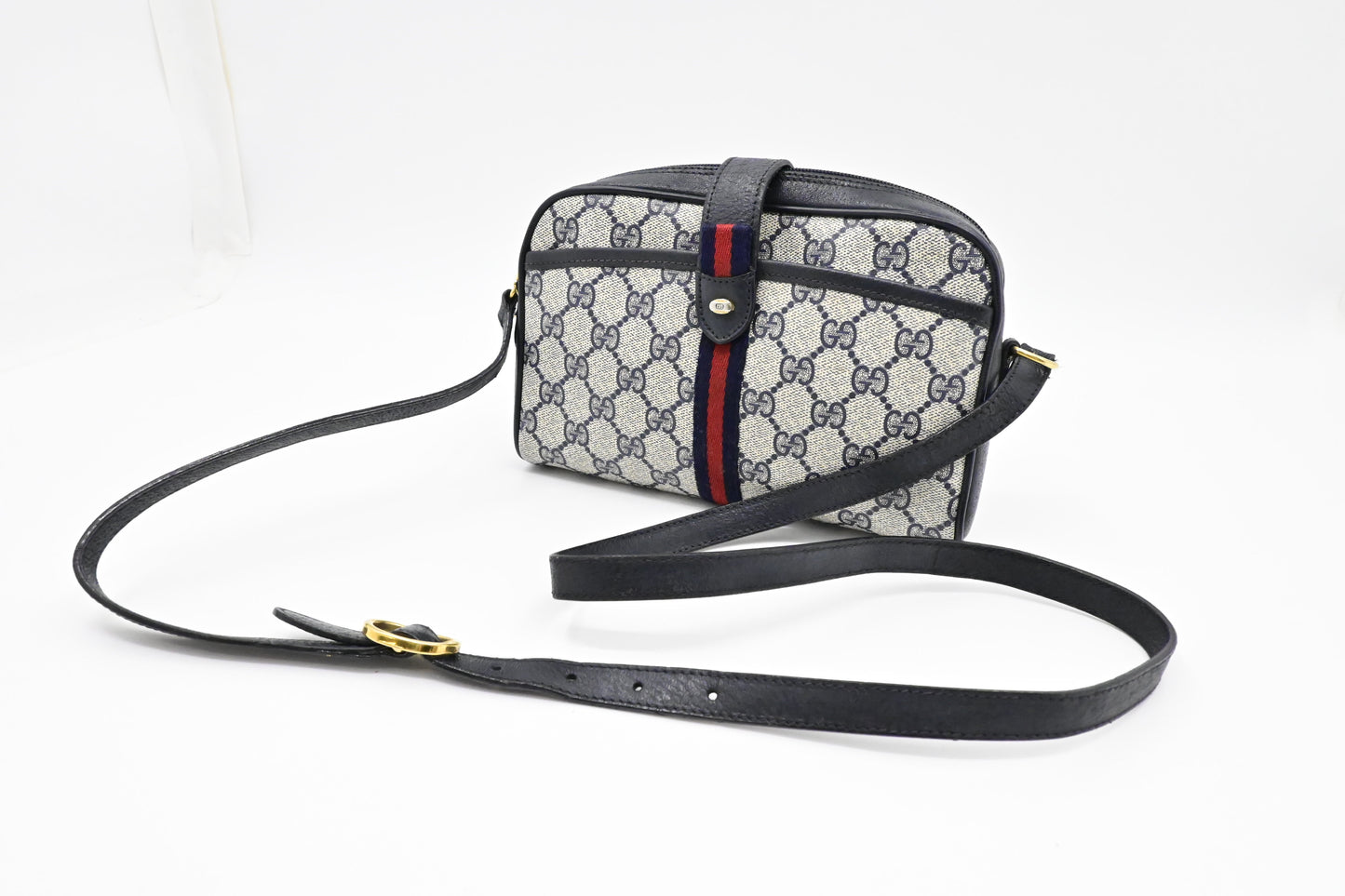 Gucci Small Crossbody in Blue GG Supreme Canvas