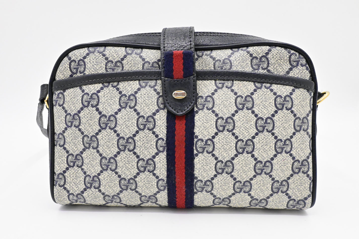 Gucci Small Crossbody in Blue GG Supreme Canvas